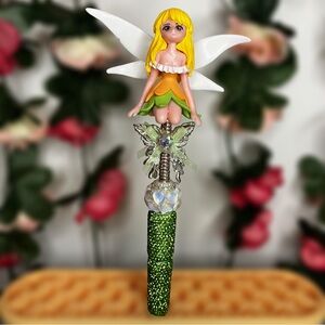 Green Fairy Butterfly Handmade Rhinestone Beaded Pen